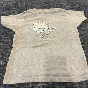Rabbit Skins Toddler Rice Bowl Graphic Short Sleeve Tee Shirt Grey